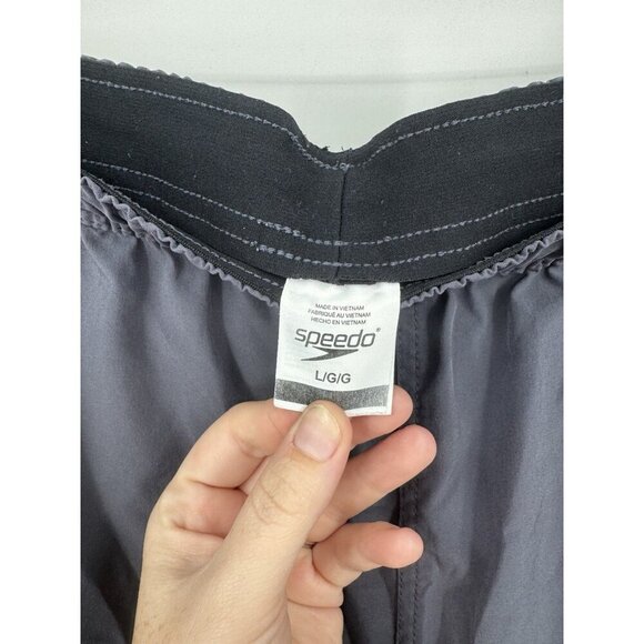 Speedo Swim Trunks Men Large Grey Beach Resortwear Summer Causal Athletic - Picture 3 of 10